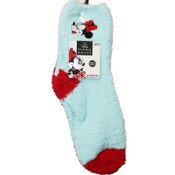 Wholesale - 2PK MINNIE TONGUE OUT COZY SOCKS SIZE 9-11, UPC: 193159154745